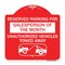 Signmission Reserved Parking for Salesperson of the Month Unauthorized Vehicles Towed Away, A-DES-RW-1818-23076 A-DES-RW-1818-23076 - alternate 1